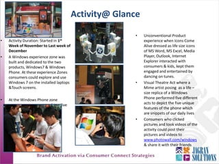 Industry BackgroundThe Microsoft OS (XP, Vista included) is estimated to have an around 92 per cent market share in India.Symbian platform for Mobile  devices leads with almost 50%  market share whereas Windows  Phone with only 9% globallyThe rest comprises the disk operating system or DOS (which is latter upgraded to another OS -- mostly a pirated Microsoft OS or a Linux one), Apple OS (the latest being Snow Leopard) and Linux variants (from Red Hat and Novell).The timing of the launch of Windows 7, say analysts, coincides with the world's appetite for personal computers picking up again after the global slowdown.Windows 7 will benefit from two drivers in the enterprise market. One is the long-awaited IT replacement cycle ticking in and the second is the related uptake in IT investments. For the consumer markets, too, Windows 7 will become the de facto standard for new purchases," says Alok Shende, principal analyst, Ascentius Consulting. Usage Share of Web client OSMobile Devices OSSource: www.statcounter.com