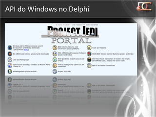 API do Windows no Delphi
 