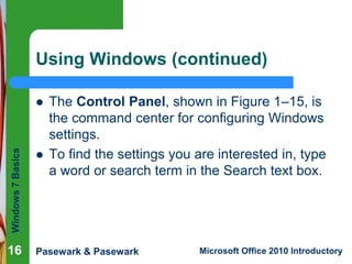 Windows 7 basics | PPTX