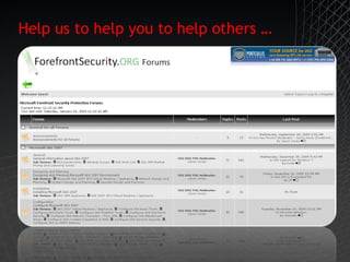 Help us to help you to help others … 