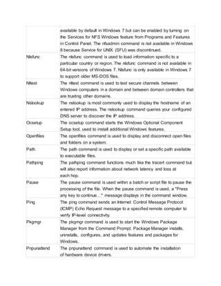 Windows 7 command prompt commands | PDF