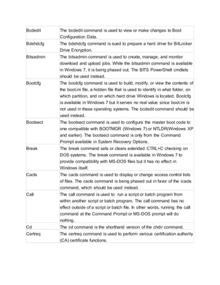 Windows 7 command prompt commands | PDF