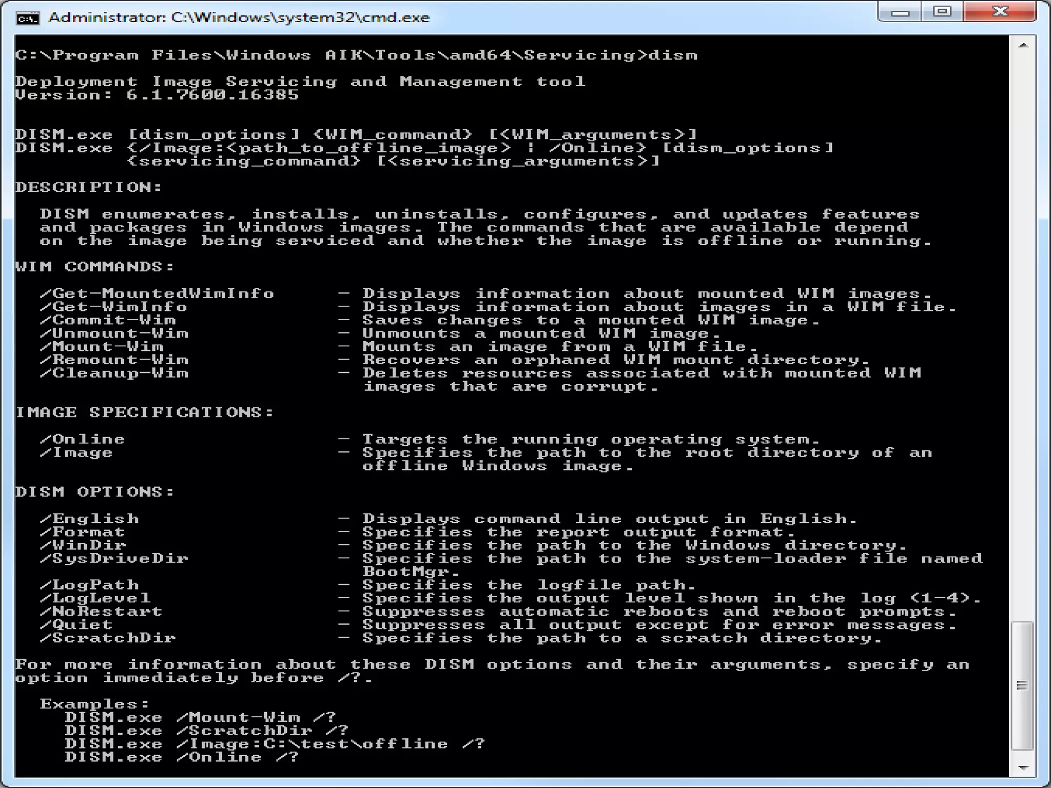 Windows Automated Installation KitThe Windows® Automated Installation Kit (Windows AIK) is a set of tools and documentation that support the configuration and deployment of Windows® operating systems. 