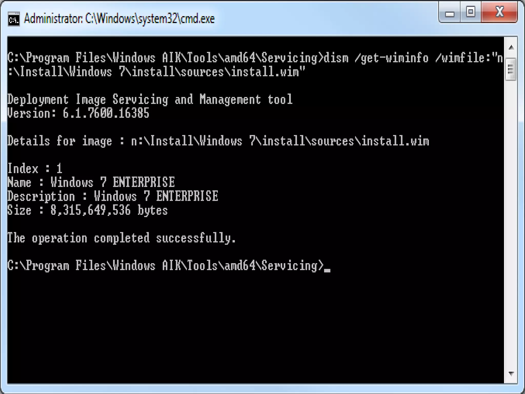 Windows Automated Installation KitBy using Windows AIK, you can automate Windows installations, capture Windows images with ImageX, configure and modify images using Deployment Imaging Servicing and Management (DISM), create Windows PE images, and migrate user profiles and data with the User State Migration Tool (USMT). Windows AIK also includes the Volume Activation Management Tool (VAMT), which enables IT professionals to automate and centrally manage the volume activation process using a Multiple Activation Key (MAK). 