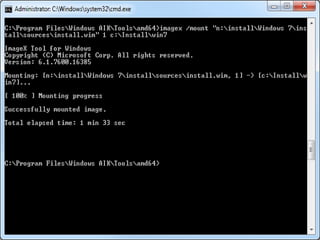 Microsoft Windows Imaging (WIM)The WIM image format enables compression and single instancing, thus reducing the size of image files significantly. Single instancing is a technique that allows you to store two or more copies of a file for the space cost of one copy. For example, if images 1, 2, and 3 all contain file A, single-instancing stores a single copy of the file A and points images 1, 2, and 3 to that copy.