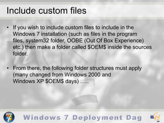 Passes - auditSystemProcesses unattended Setup settings while Windows 7 is running in system context, before a user logs on to the computer in audit mode. The auditSystem pass runs only if you boot in audit mode.