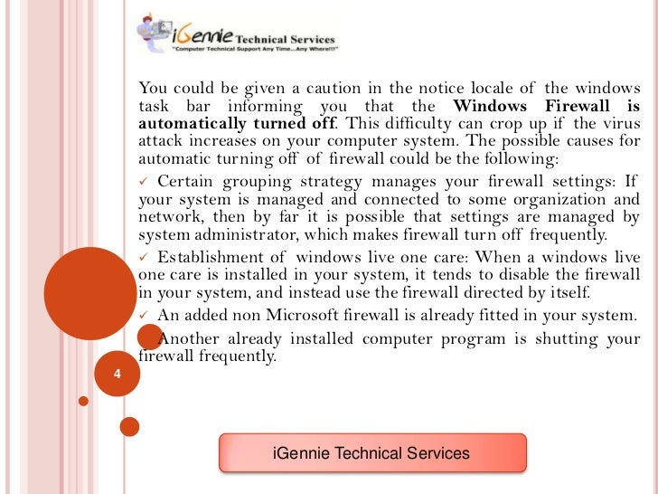 Windows 7 firewall turns off automatically