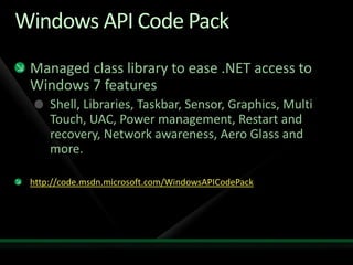 Windows 7 For Developers