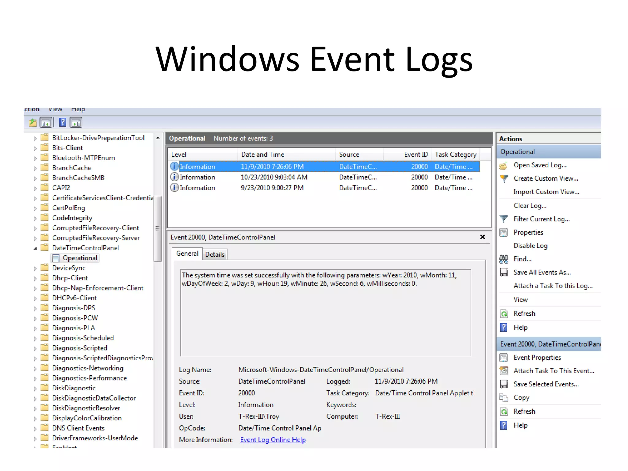 Windows Event Logs
 