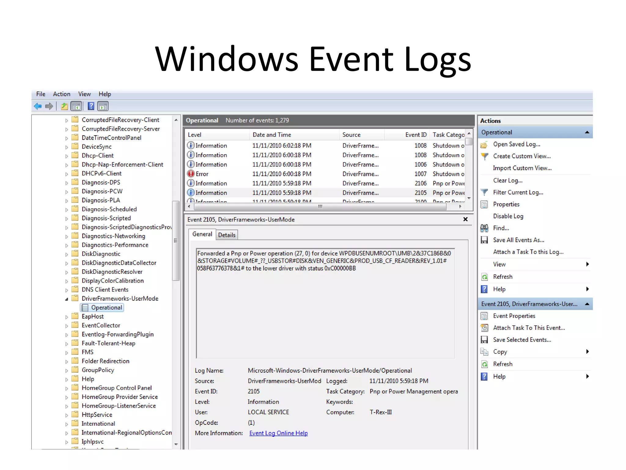 Windows Event Logs
 