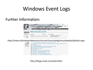 Windows 7 forensics event logs-dtl-r3 | PDF
