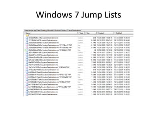 Windows 7 Jump Lists
 