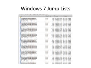 Windows 7 Jump Lists
 