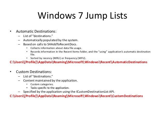 Windows 7 Forensics Jump Lists Rv3 Public