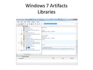Windows 7 Artifacts
Libraries
 