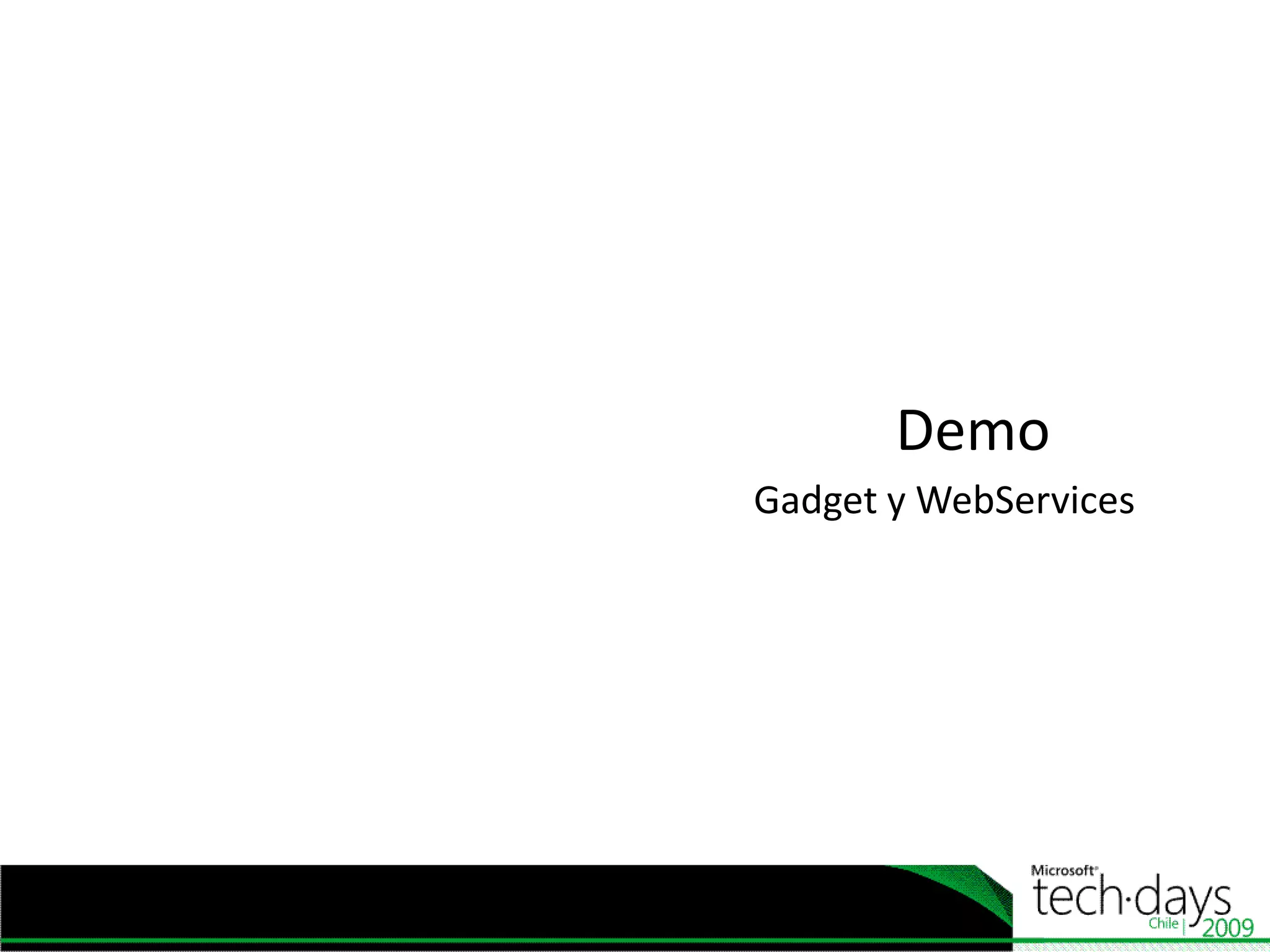 DemoGadget y WebServices