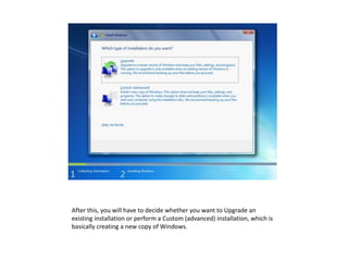 Windows 7 installation | PPTX