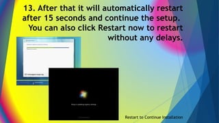 How to install Windows 7 | PPT