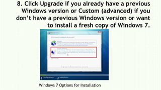 How to install Windows 7 | PPT