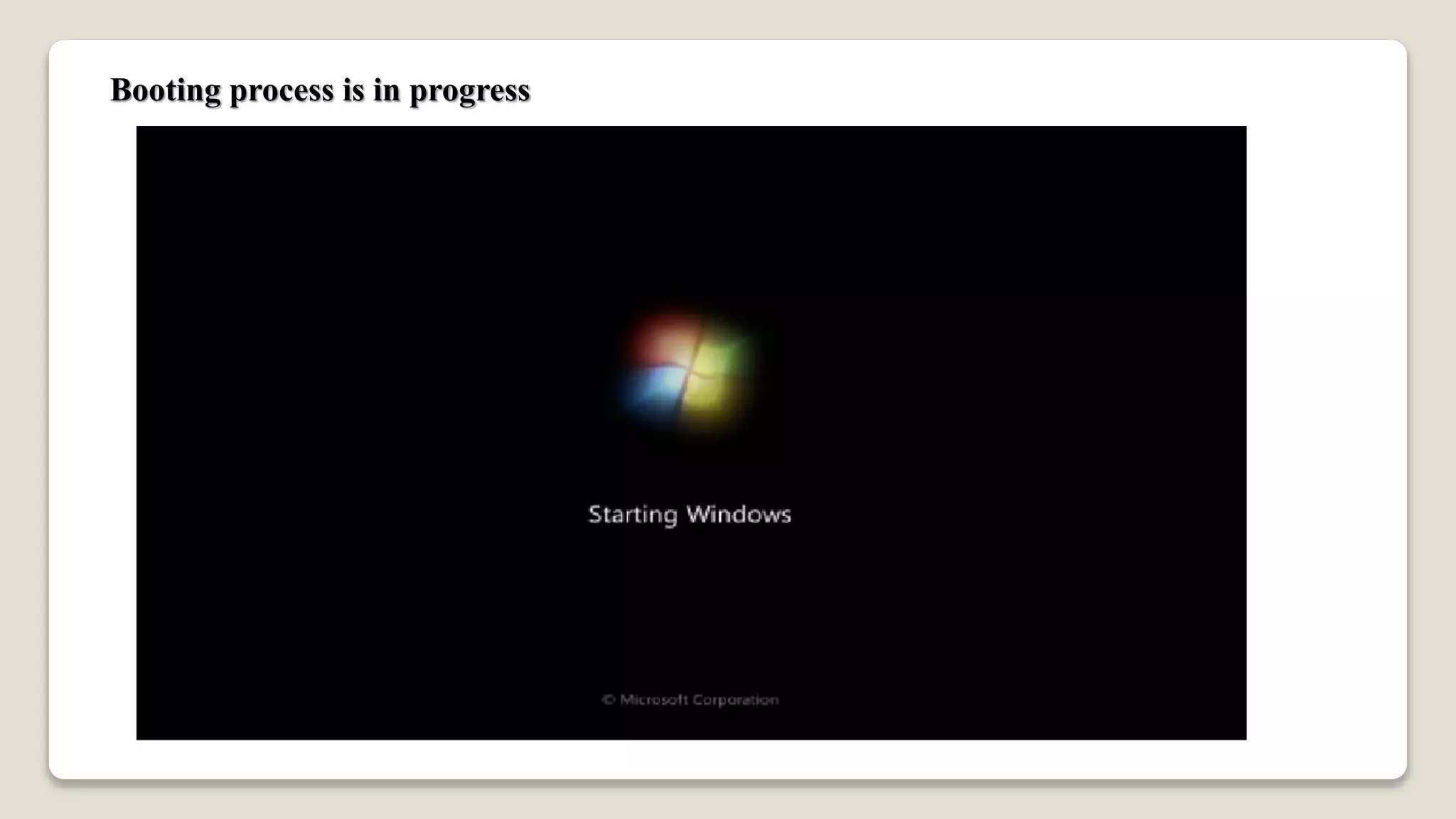 Booting process is in progress
 