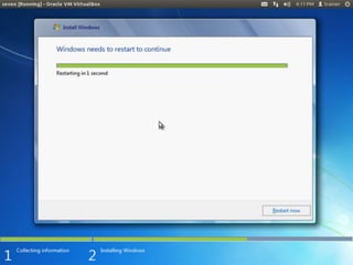 Windows 7 installation ppt