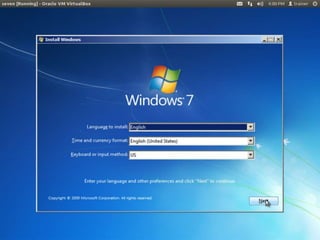Windows 7 installation ppt