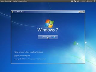 Windows 7 installation ppt