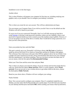 Windows 7 installation tutorial