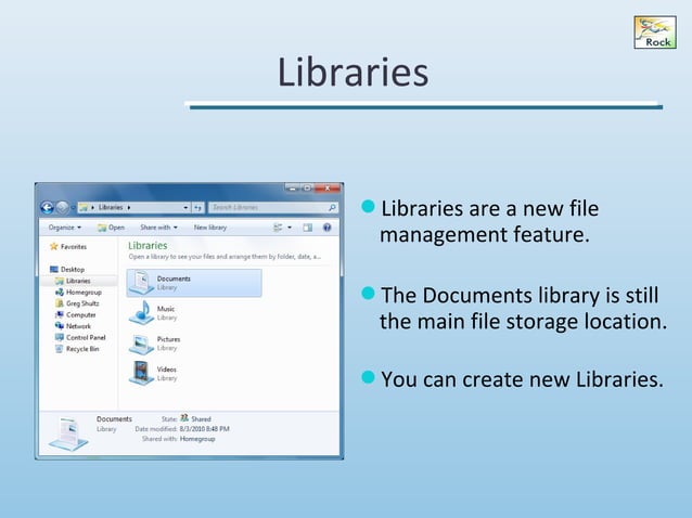 Windows 7 interface | PPT | Search | Internet
