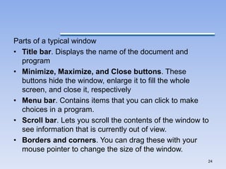 Window Buttons Names Windows 7 Interface.pptx