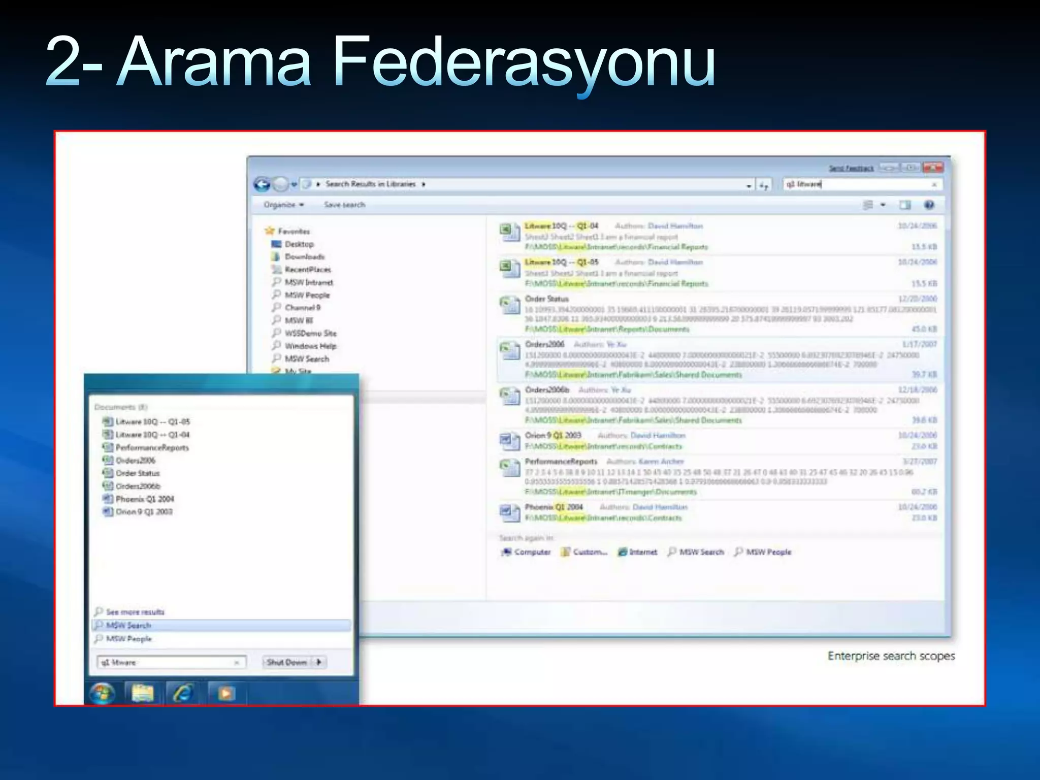 2- Arama Federasyonu