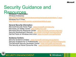 Next StepsPartner with your Microsoft Account Team to create or review your Security Action Plan Talk about Infrastructure Optimization and the value it could bring to your organizationImplement a Defense-in-Depth security architecture using our advanced security technologies Leverage Microsoft prescriptive security guidance and online security training Stay informed through Microsoft Security Bulletins,Security Newsletters and Security Events