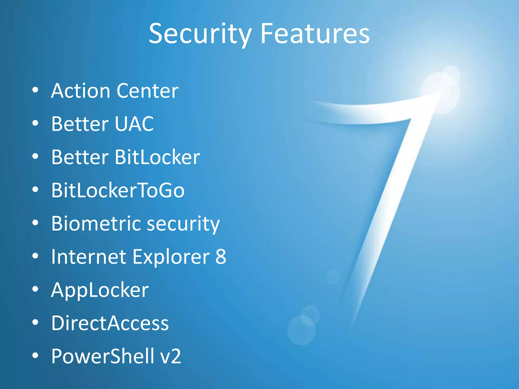New Desktop FeaturesUser Interface