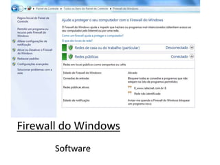 Firewall do Windows
Software
Internet
 