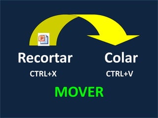 Recortar Colar
MOVER
CTRL+X CTRL+V
 