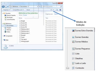 Modos de
Exibição
 