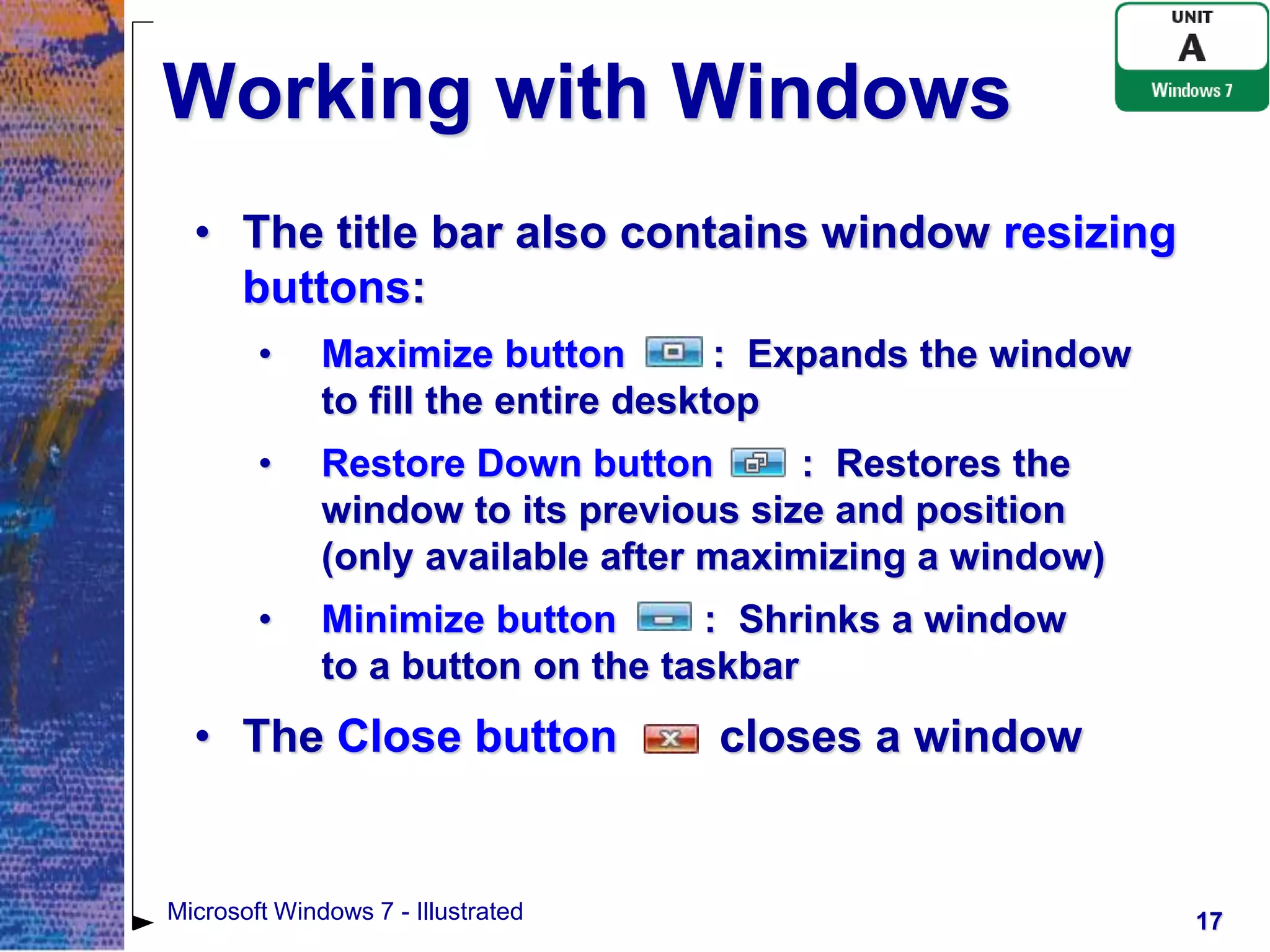 Windows 7 Unit A PPT | PDF