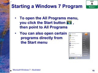 Windows 7 Unit A PPT | PDF | Operating Systems | Computer Software and ...