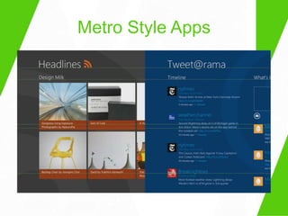 Metro Style Apps
 