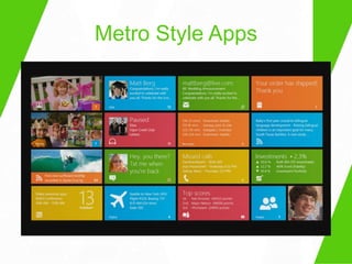 Metro Style Apps
 