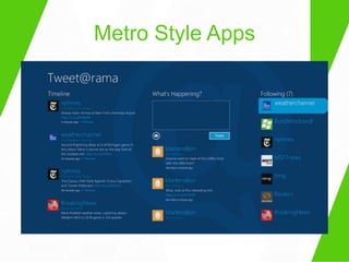 Metro Style Apps
 