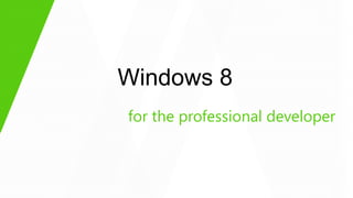 Windows 8
for the professional developer
 