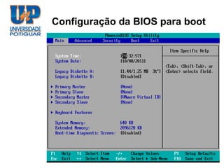 Configuração da BIOS para boot
 