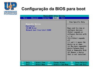 Configuração da BIOS para boot
 