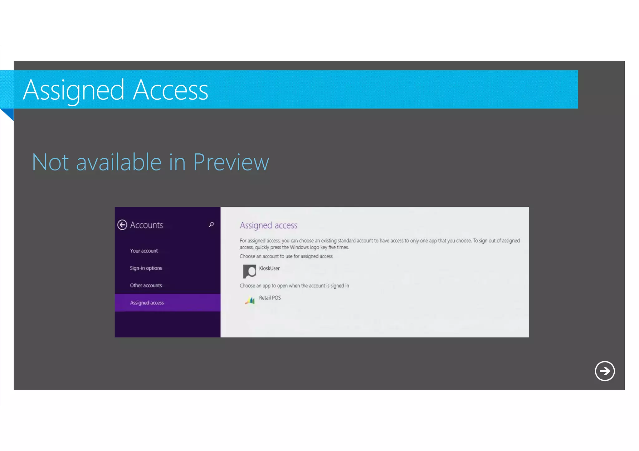 Not available in Preview

Microsoft NDA Confidential

 
