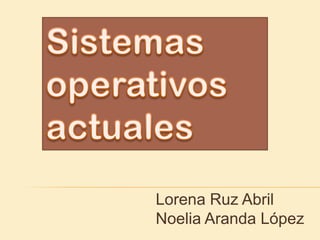 Lorena Ruz Abril
Noelia Aranda López

 