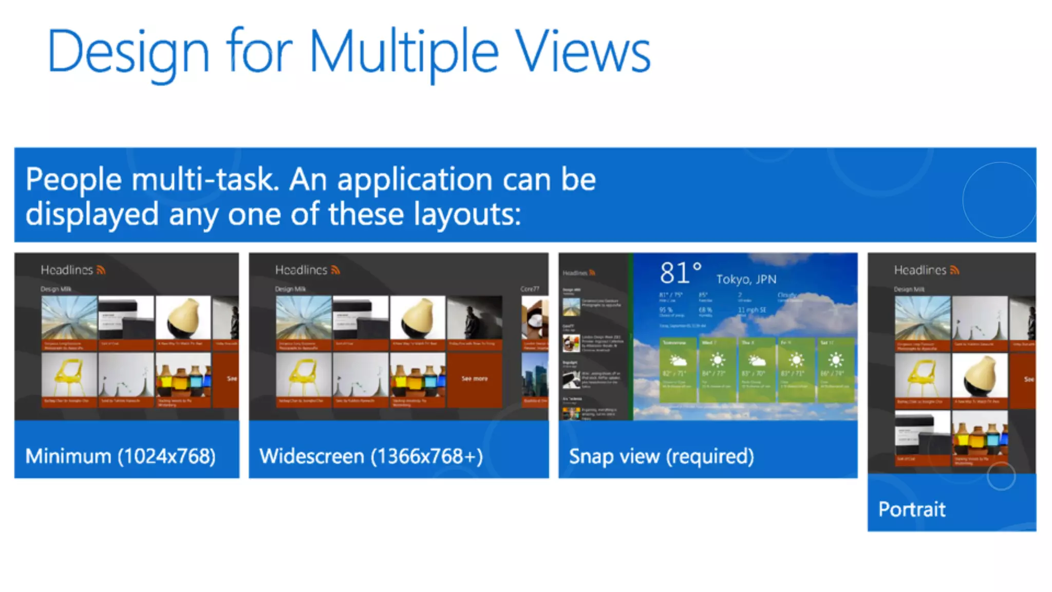 Microsoft Design principles and UI