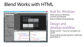 Blend Works with HTML
 