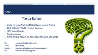 Deftcon 2014 - Mattia Epifani  & Claudia Meda - Windows 8 forensics