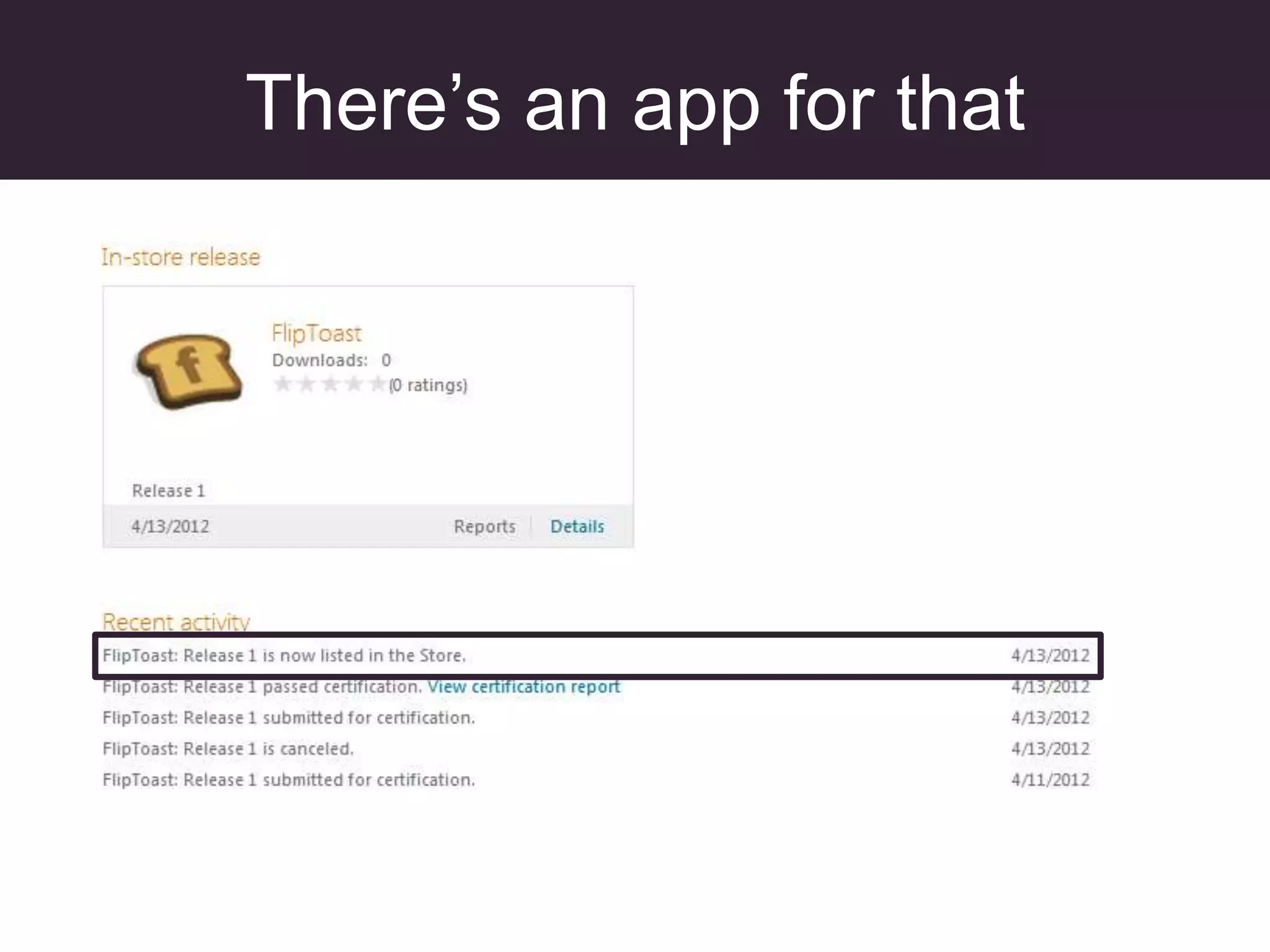 There’s an app for that
 